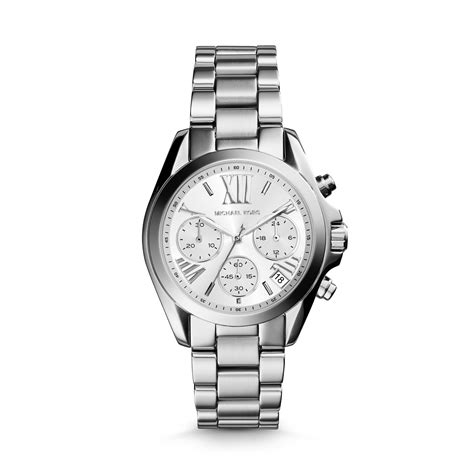 michael kors womens mini bradshaw silver tone watch mk6174|Michael Kors bradshaw.